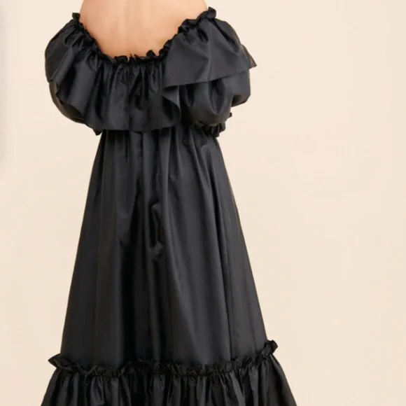 black dress with butterflies Love Shack Fancy Ambessa Embellished Organza Mini Dress  Narcissus  Gainesville
